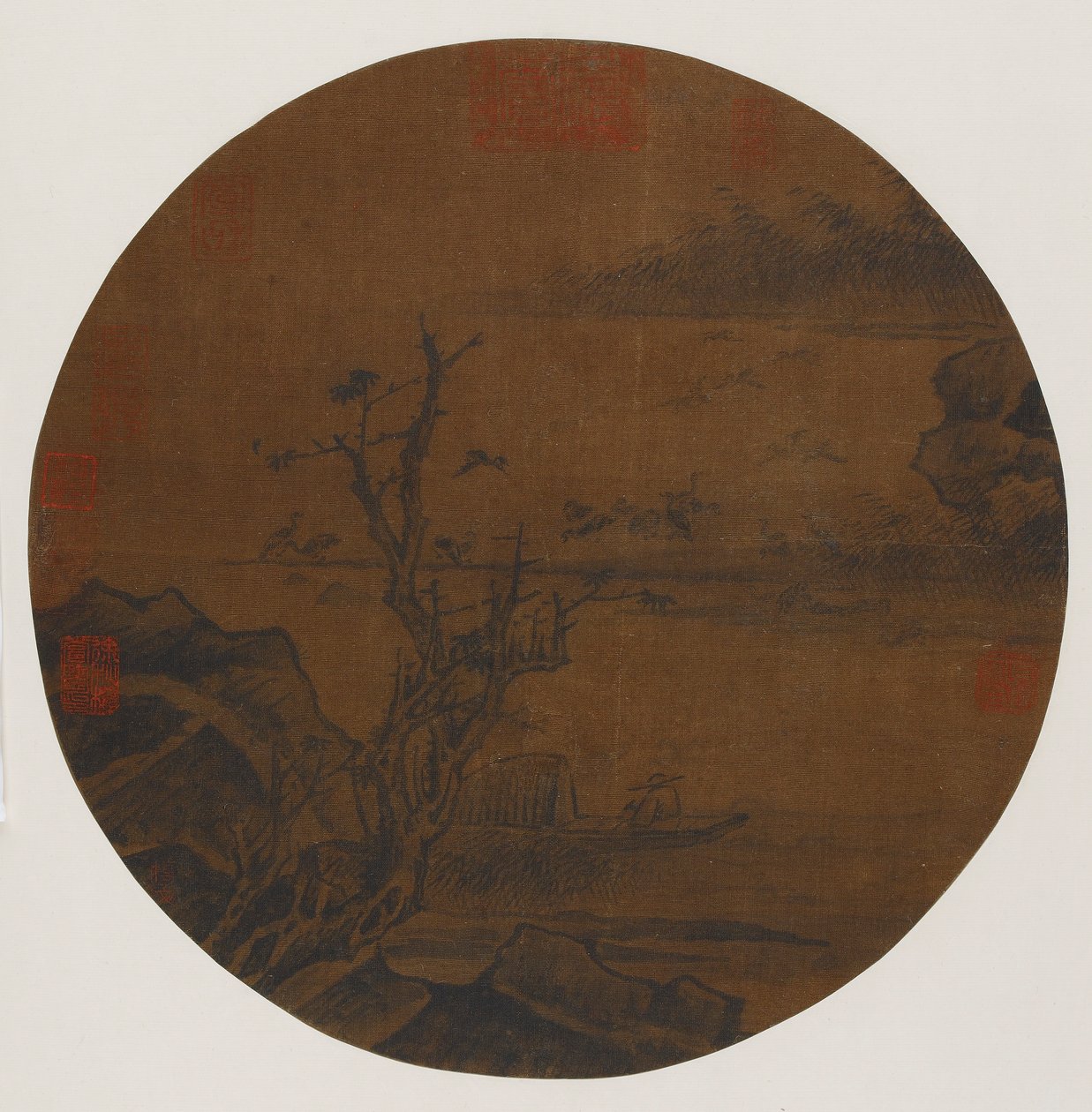 Wildgänse landen auf einer Sandbank, möglicherweise Ming-Dynastie, 1368-1644 von Unbekannt
