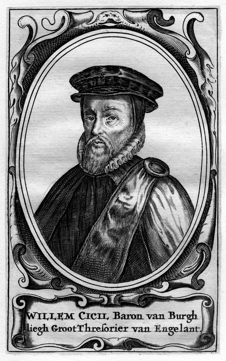 Willem Cecil, 1. Baron Burghley, englischer Staatsmann des 16. Jahrhunderts von Unbekannt