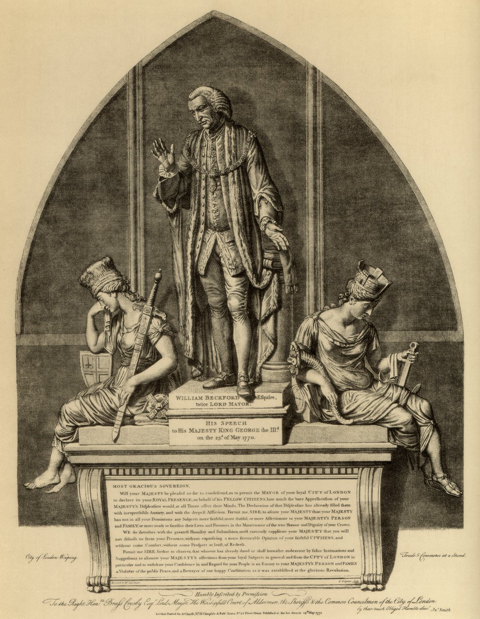 William Beckford und seine Rede an König George III, 1770 1886 von Unbekannt