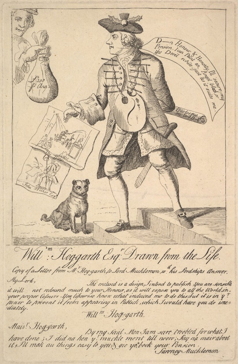 William Hogarth Esq. Aus dem Leben gezeichnet, 1763 von Unbekannt