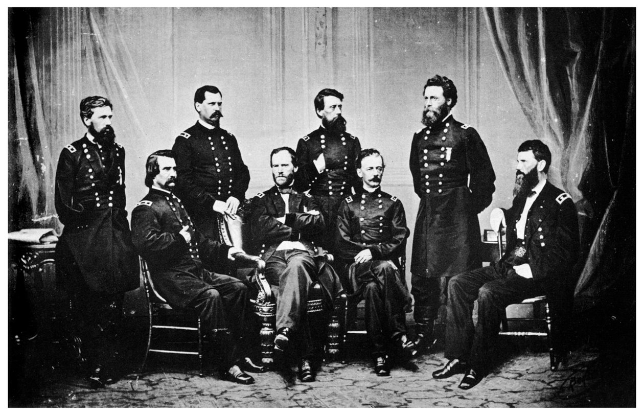William Tecumseh Sherman und seine Generäle, Amerikanischer Bürgerkrieg, 1865, 1955 von Unbekannt