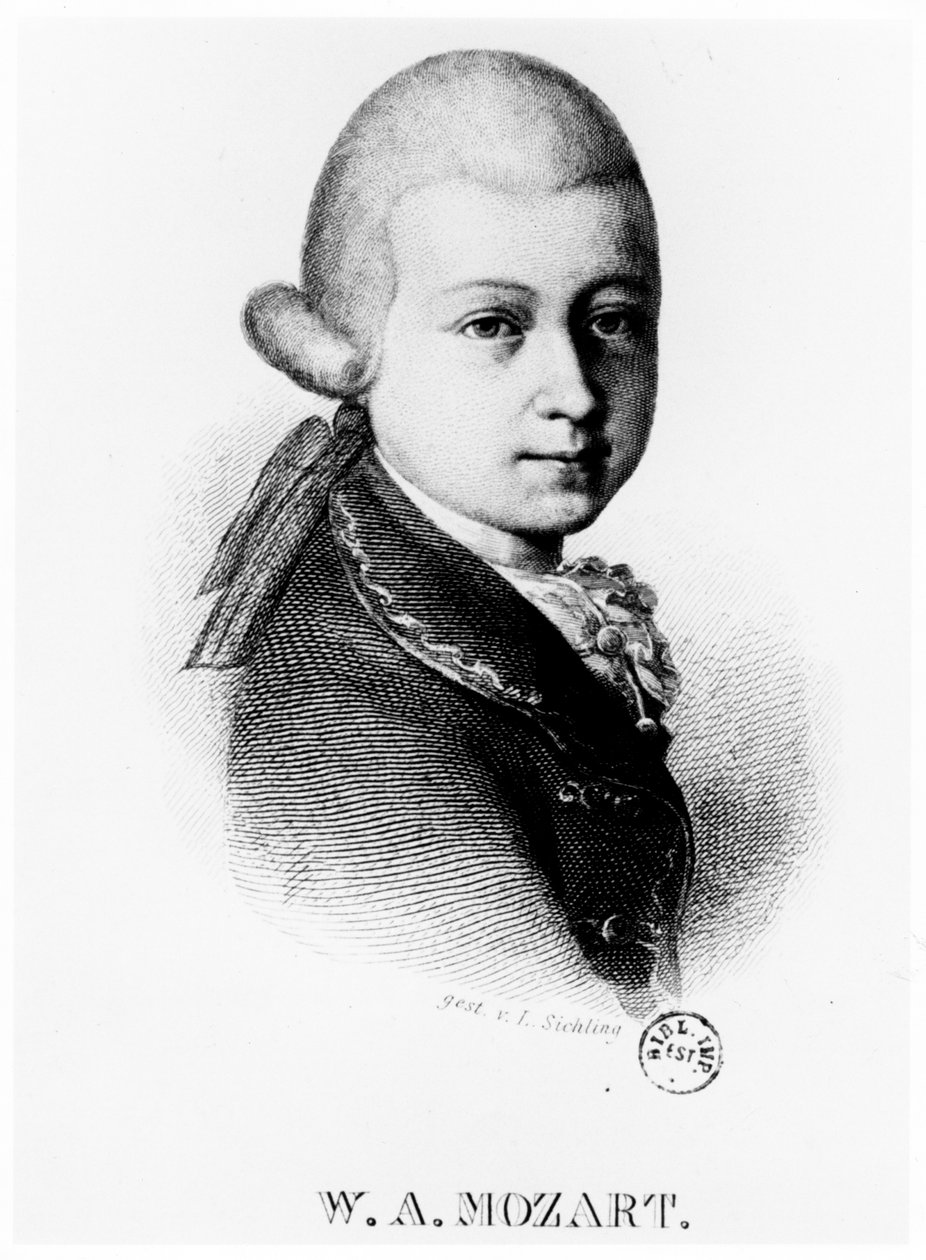 Wolfgang Amadeus Mozart 1756-1791 im Jahr 1770 von Unbekannt