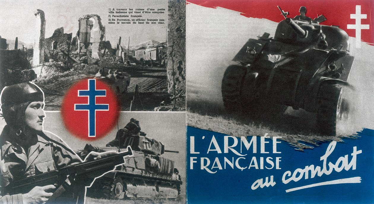 Zweiter Weltkrieg: Freie französische Propagandaposter, um 1942-1944 von Unbekannt