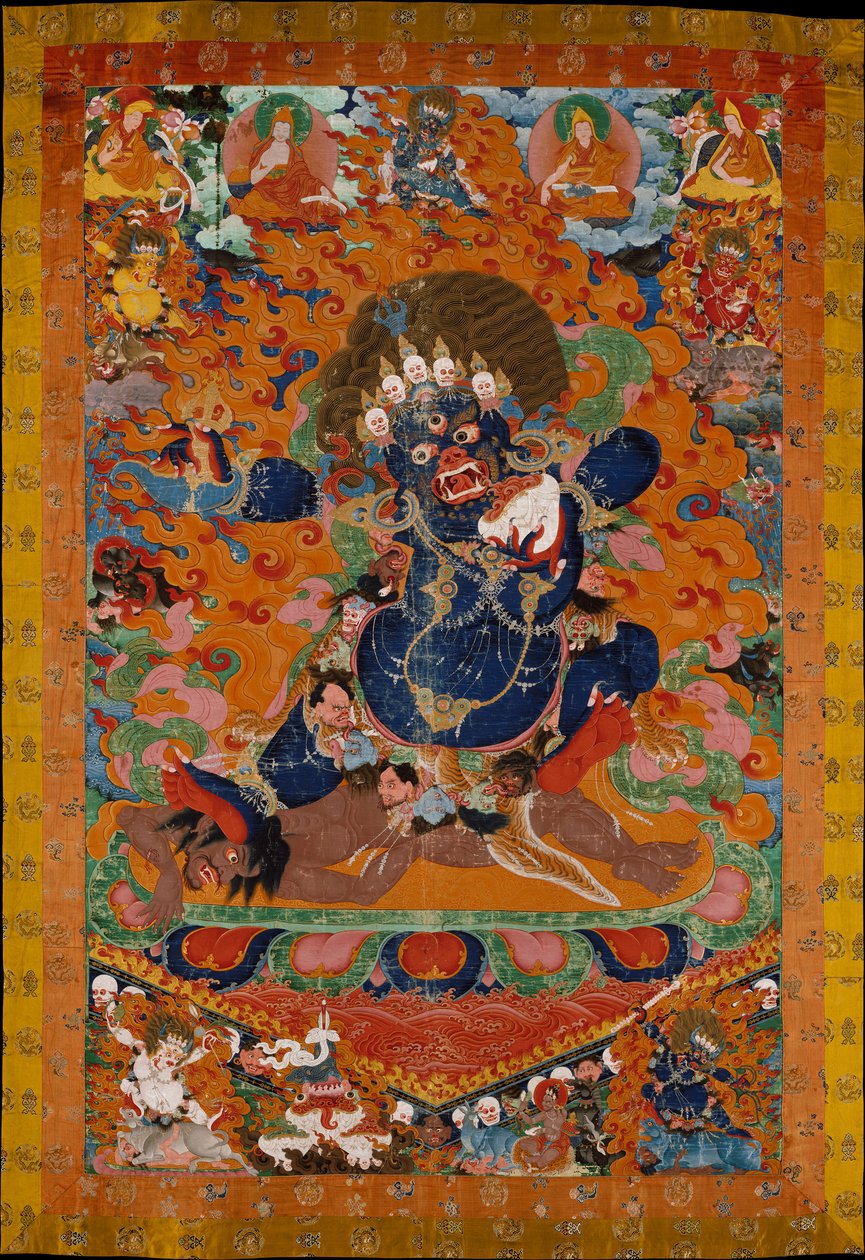 Yamantaka, Zerstörer des Todesgottes, frühes 18. Jahrhundert von Unbekannt