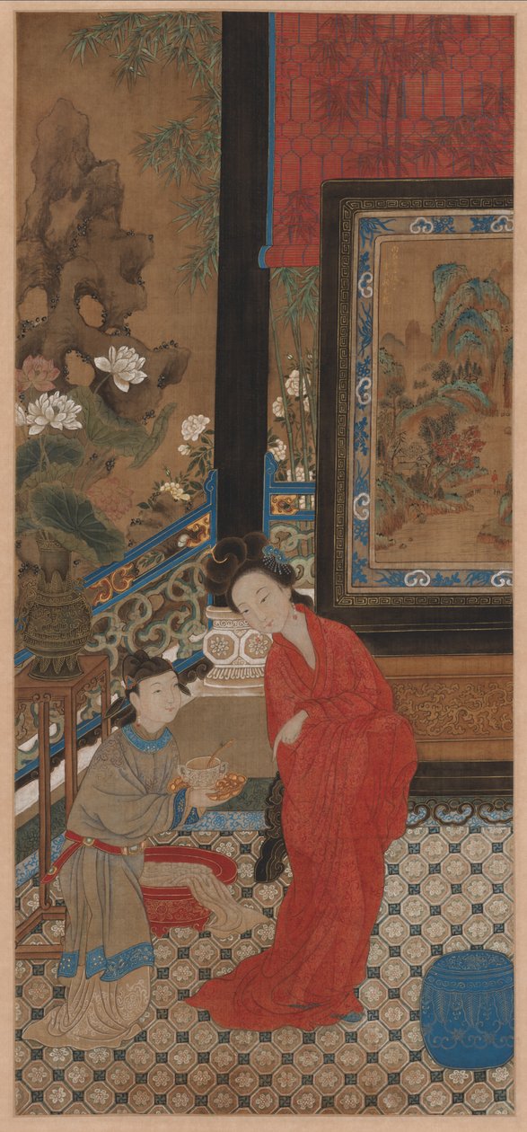 Yang Guifei verlässt das Bad, 1700er Jahre von Unbekannt