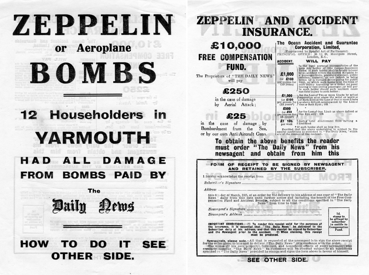 Zeppelin- und Unfallversicherungswerbung, 1910 von Unbekannt