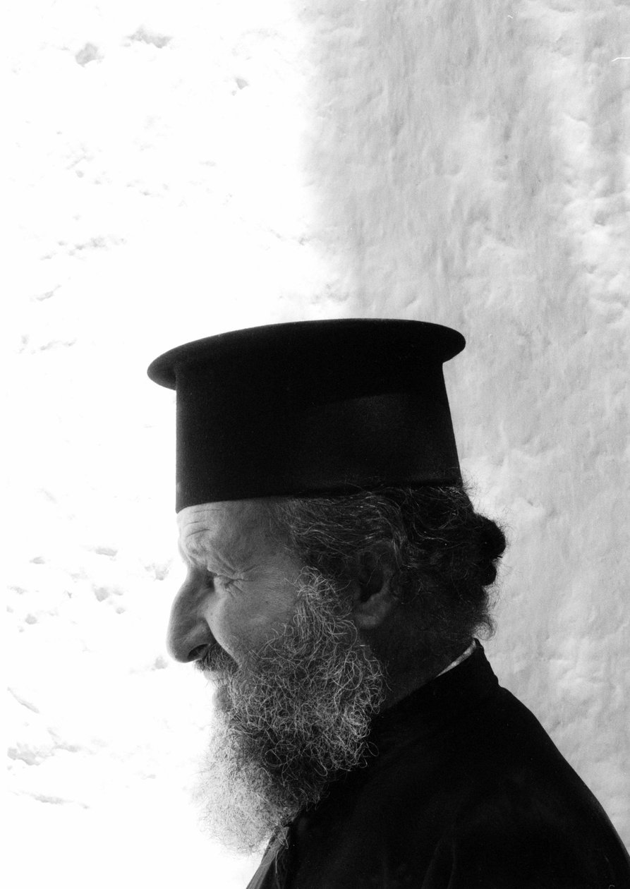 Priester der orthodoxen Kirche auf Kreta (Papst) Kreta 1985 von Unbekannt