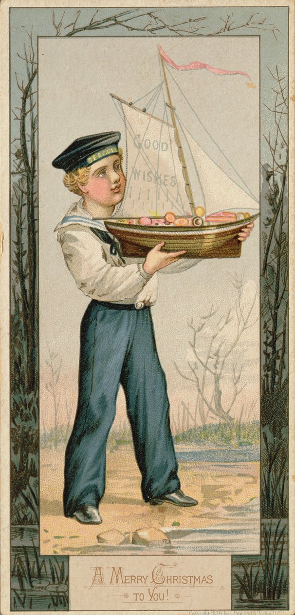 Fröhliche Weihnachten, Weihnachtskarte, 1879 von Unbekannt Unbekannt