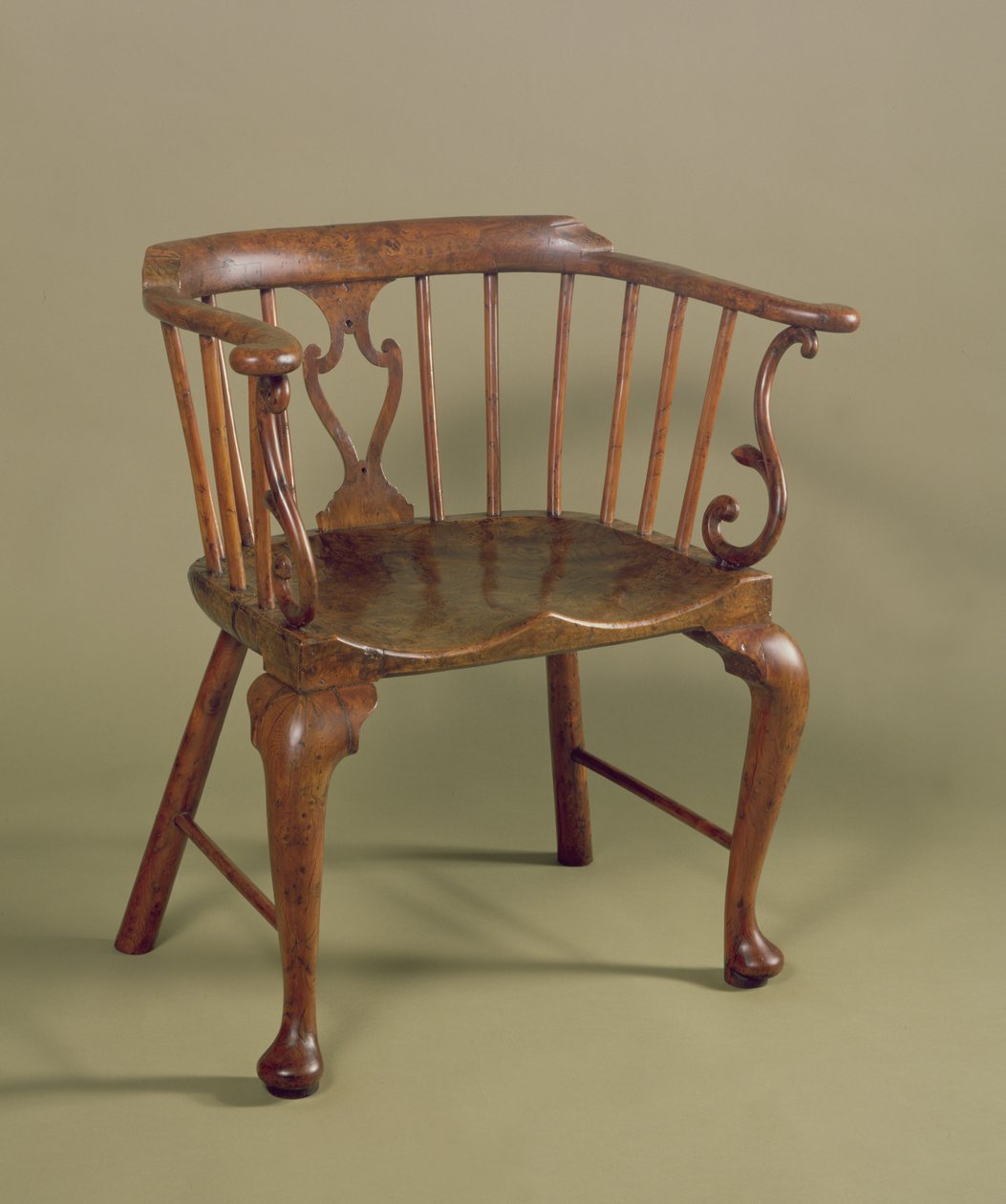 Windsor Stuhl aus Eiben- und Ulmenholz, ca. 1760 von Unbekannt Unbekannt