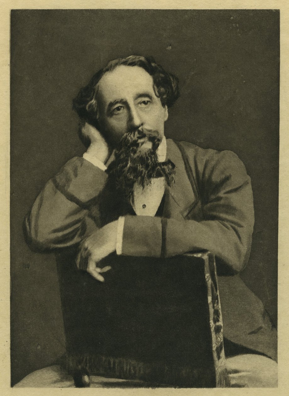 Charles Dickens, Porträt nach einem Foto von Herbert Watkins (geb. 1828) von Unbekannt Unbekannt