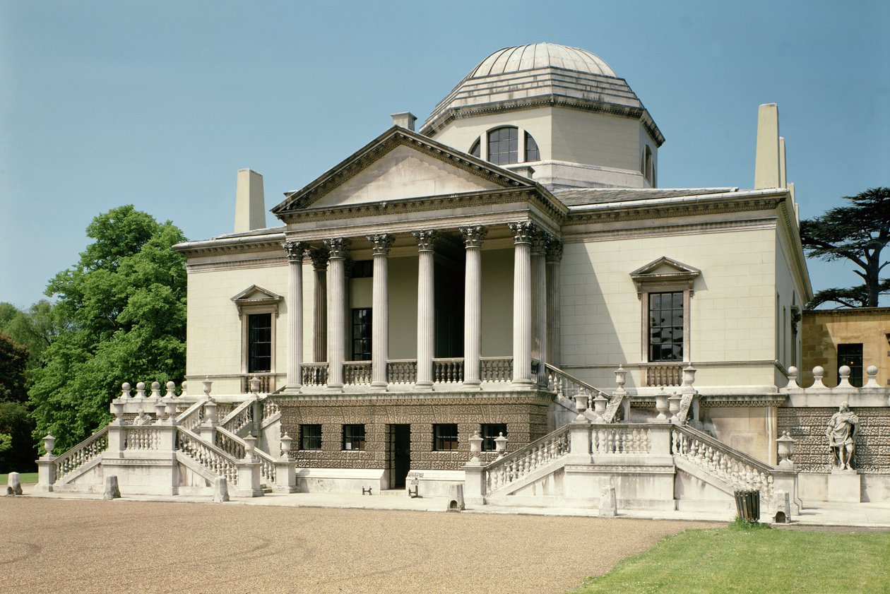 Chiswick House, Außenansicht des Ostens, London, UK, 1725-29 von Unbekannt Unbekannt