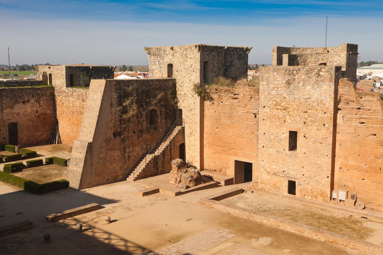 Niebla, Provinz Huelva, Andalusien, Südspanien. Die Burg der Guzmans. von Unbekannt Unbekannt