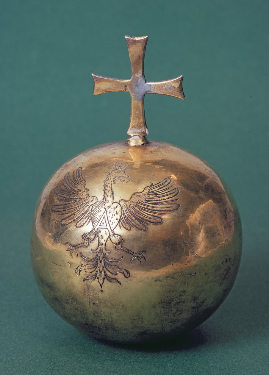 Reichsapfel von Königin Anna Jagiellon, bestellt von Königin Anna als Teil ihrer Krönungsinsignien, ca. 1572 von Unbekannt Unbekannt