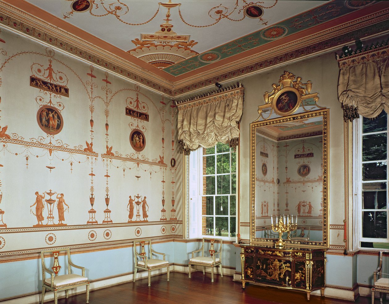 Osterley Park, Der Etruskische Raum, gebaut von Robert Adam (1728-92) begonnen 1761, Middlesex, UK von Unbekannt Unbekannt