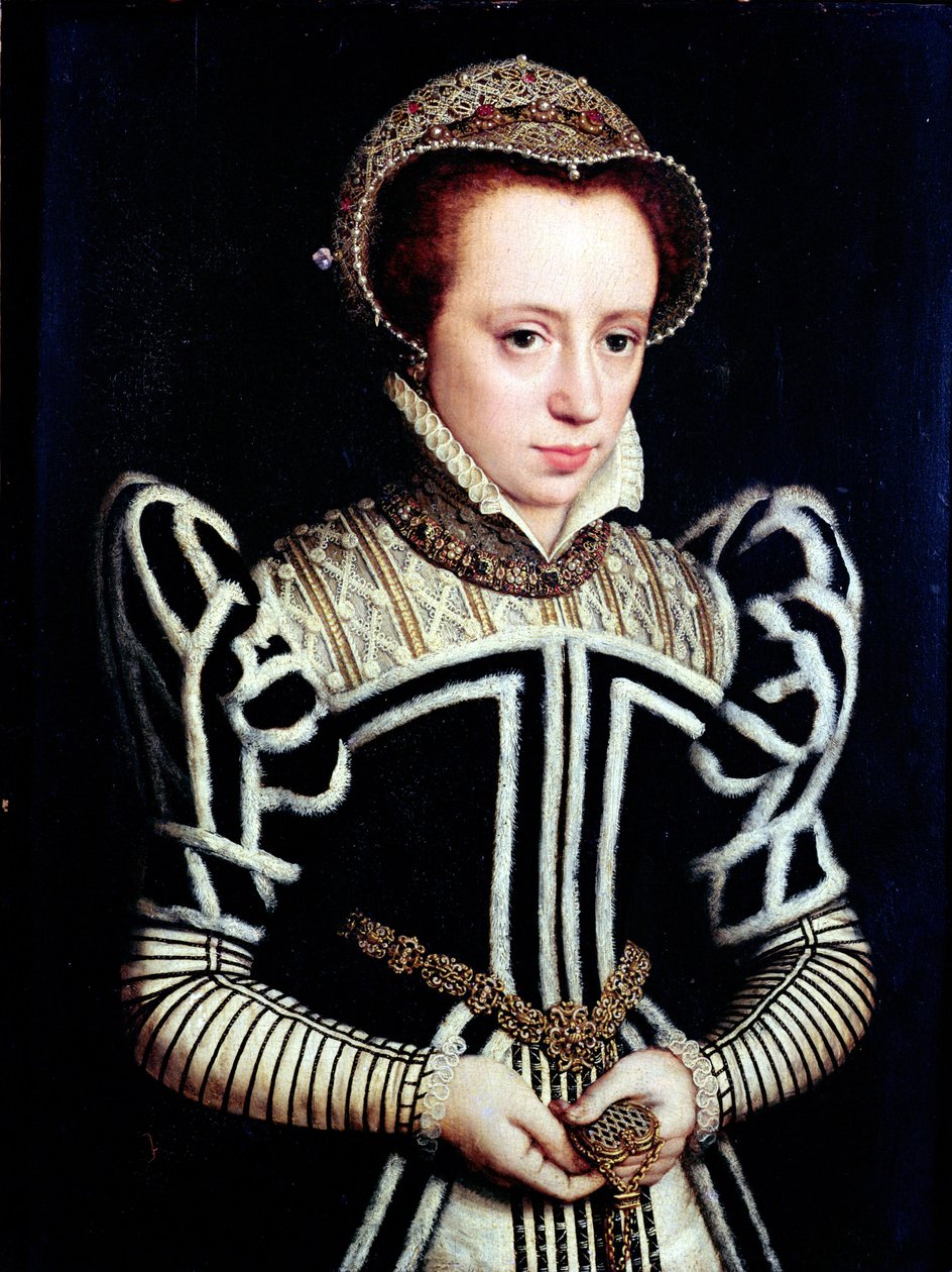 Porträt einer Dame, möglicherweise Maria Stuart (Öl) von Unbekannt Unbekannt