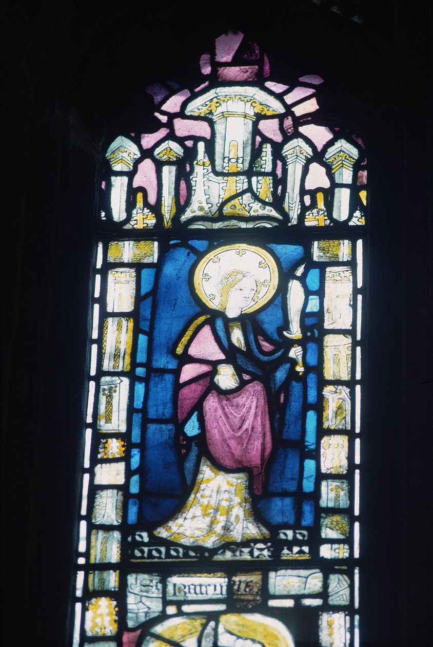 St. Katharina mit einem Schwert, 14.-15. Jahrhundert von Unbekannt Unbekannt