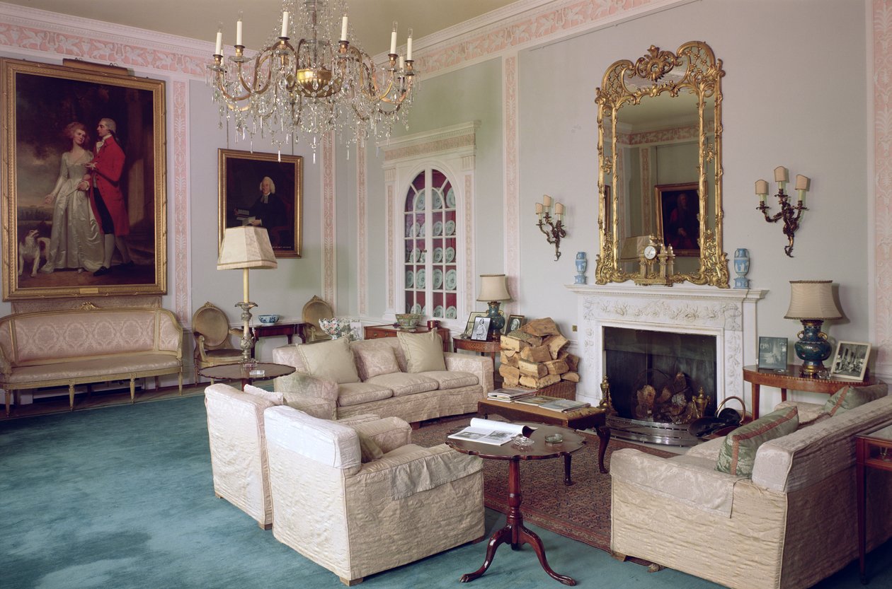 Der Musikraum, Sledmere House, Yorkshire von Unbekannt Unbekannt