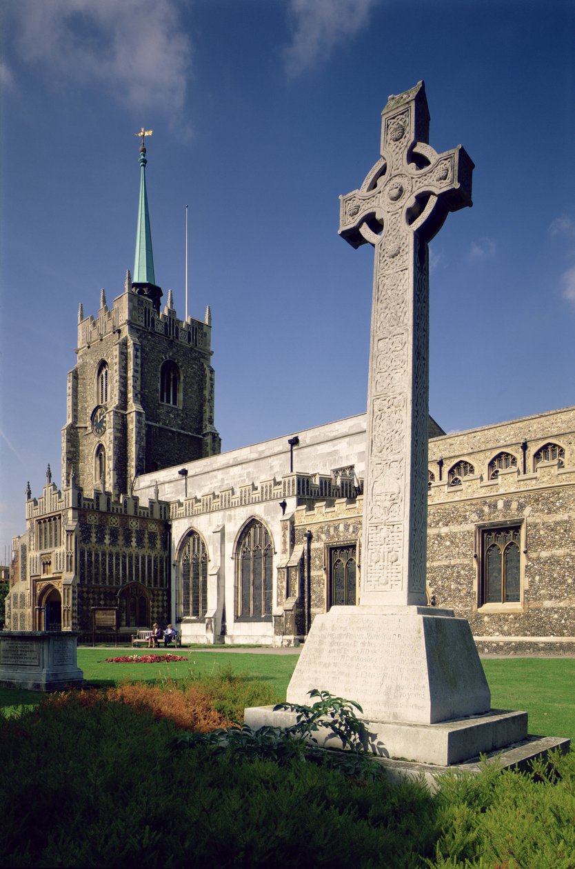 Ansicht des Essex-Turms und der Südvorhalle, Chelmsford Kathedrale, Essex von Unbekannt Unbekannt
