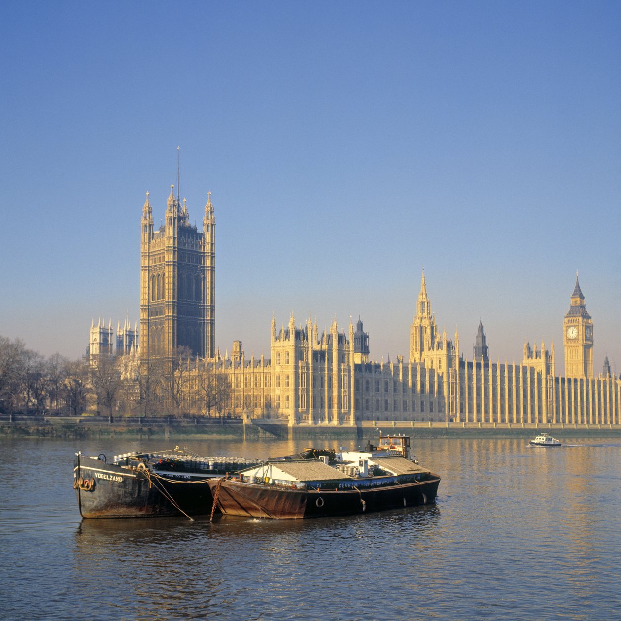 Ansicht der Houses of Parliament, begonnen 1836 von Unbekannt Unbekannt