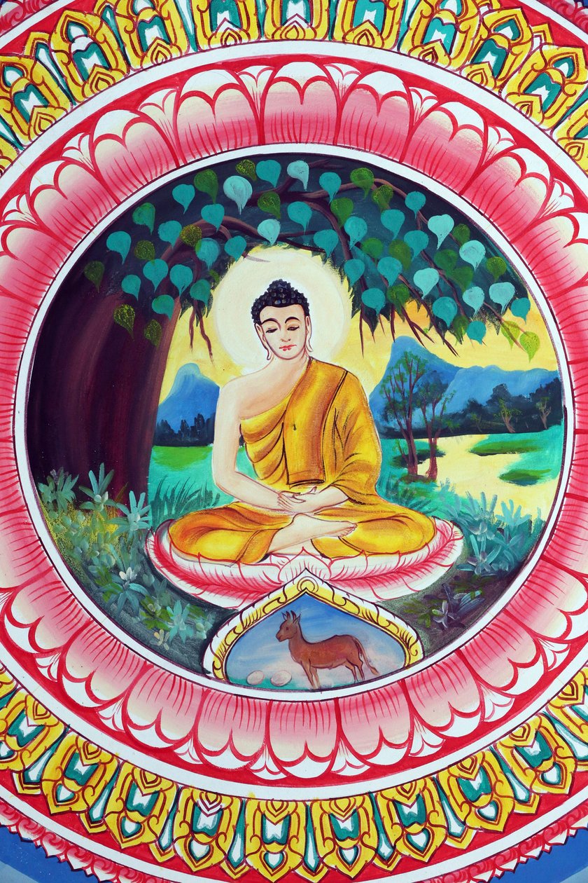 Buddha in Meditationshaltung, Vientiane, Laos von Unbekannt