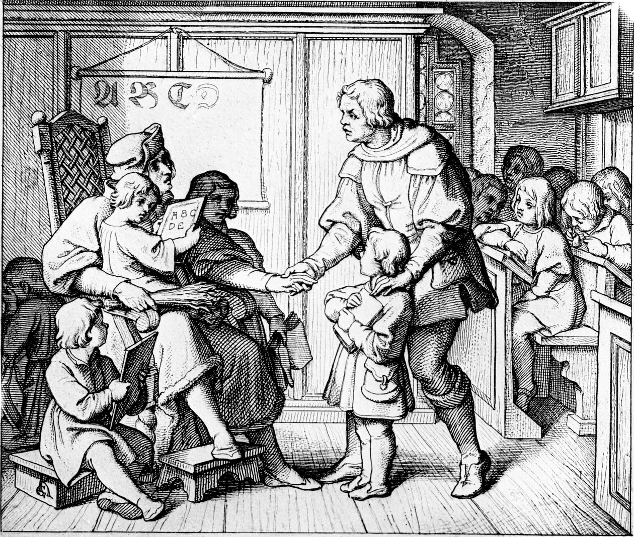 Eine Schule zur Zeit Martin Luthers von Unbekannter Künstler