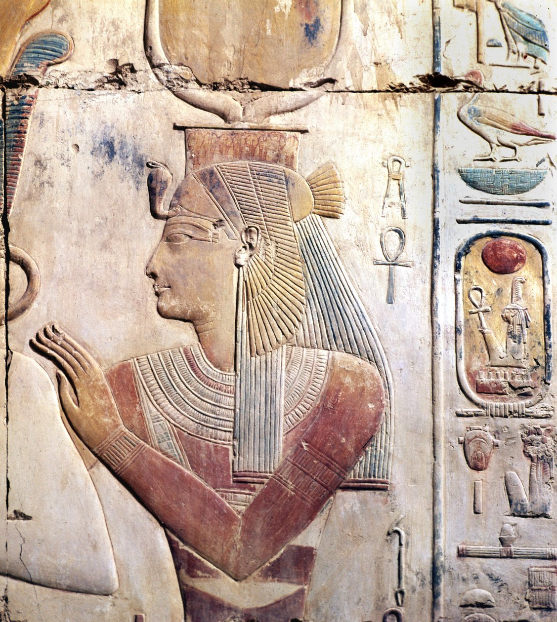 Abydos in Ägypten: Osiriakischer Tempel von Sethos (Seti) I., Die Göttin ISIS von Leopold Blonder