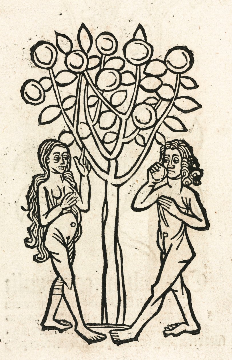 Adam und Eva unter dem Baum der Erkenntnis von Unbekannt