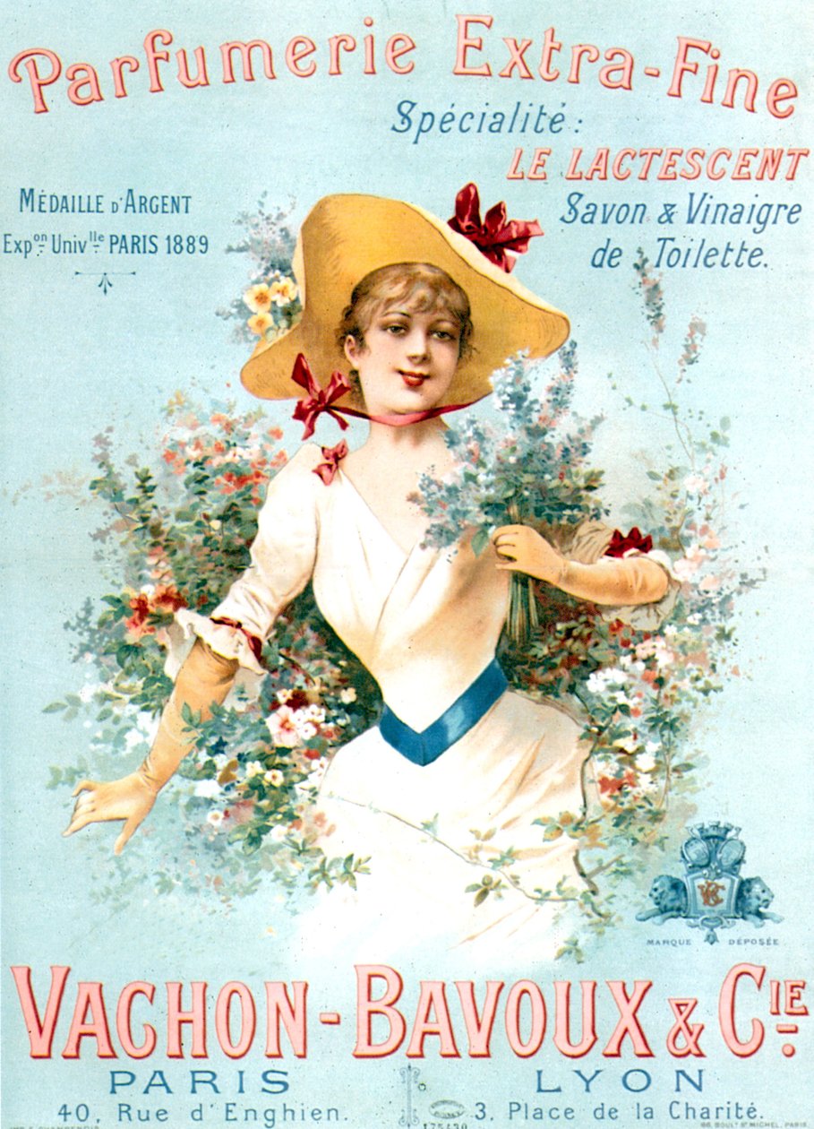 Werbeplakat für Vachon Bavoux Parfums ca. 1891 von Unbekannter Künstler