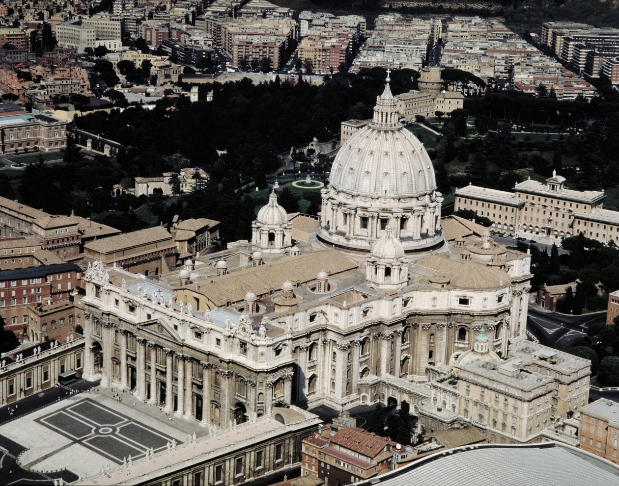 Luftaufnahme der Basilika St. Peter, Rom (Foto) von Unbekannt