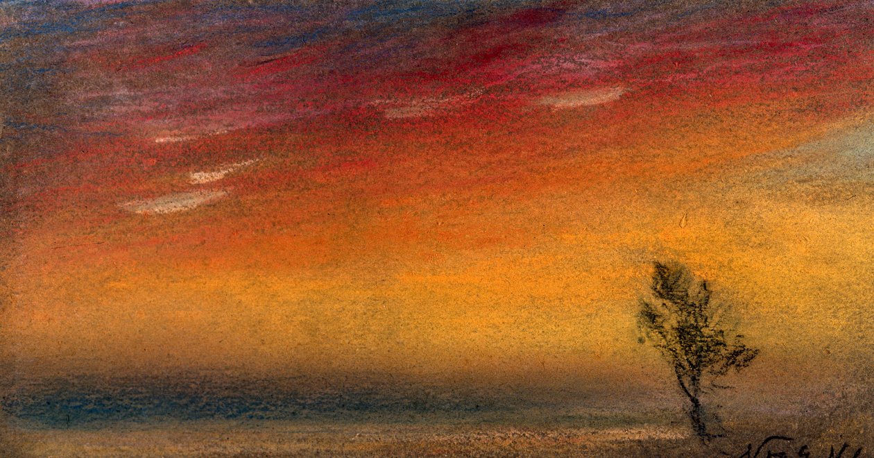Nachglühen verursacht durch den Ausbruch des Krakatoa, 9. November 1883 von Unbekannter Künstler