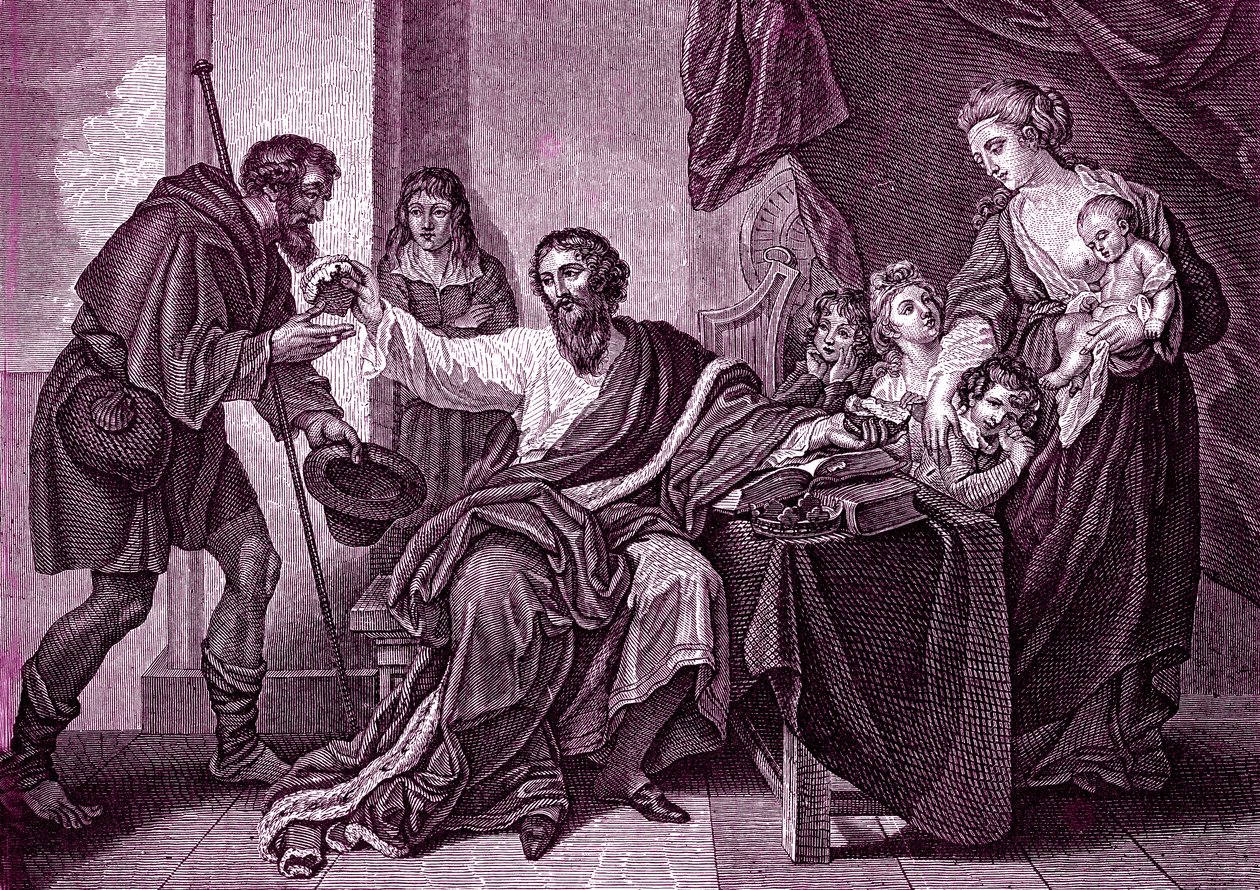 Alfred der Große und der Pilger von Unbekannter Künstler
