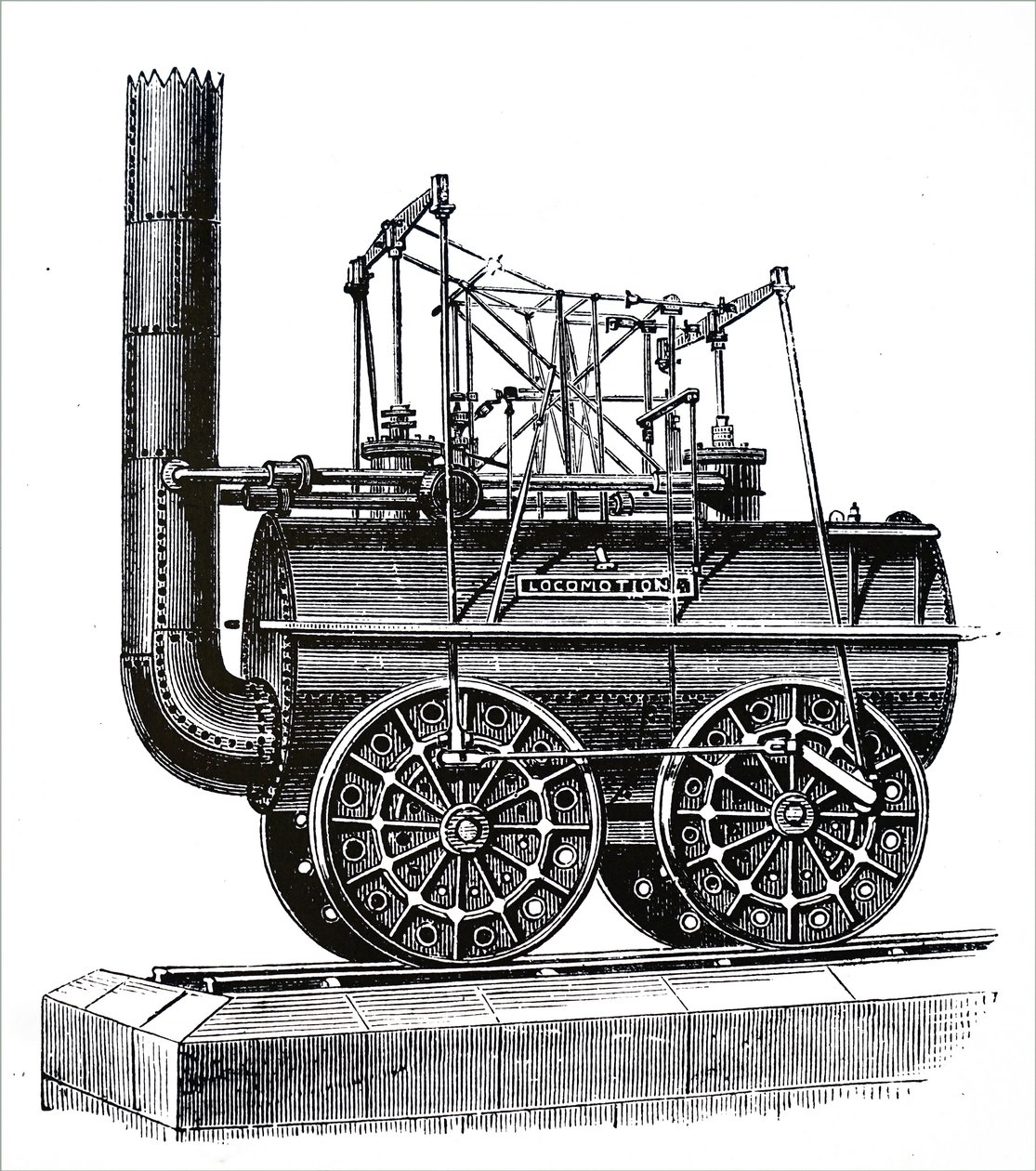 Eine Lokomotive I gebaut von George Stephenson von Unbekannt