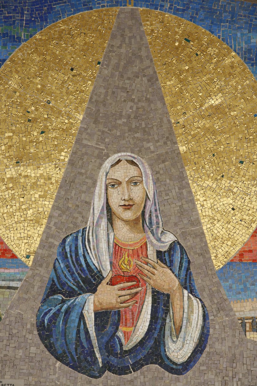 Verkündigungsbasilika: Italienische Jungfrau (Madonna delle lacrime di Siracusa), Nazareth, Israel von Unbekannt
