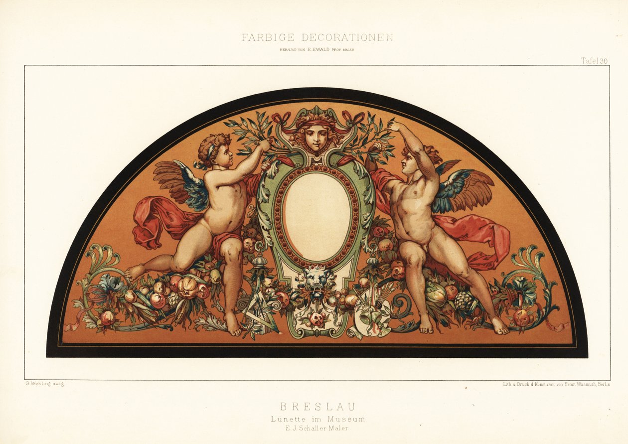 Jugendstil-Paravent im Wroclaw Museum, Polen, 1890 von Unbekannter Künstler