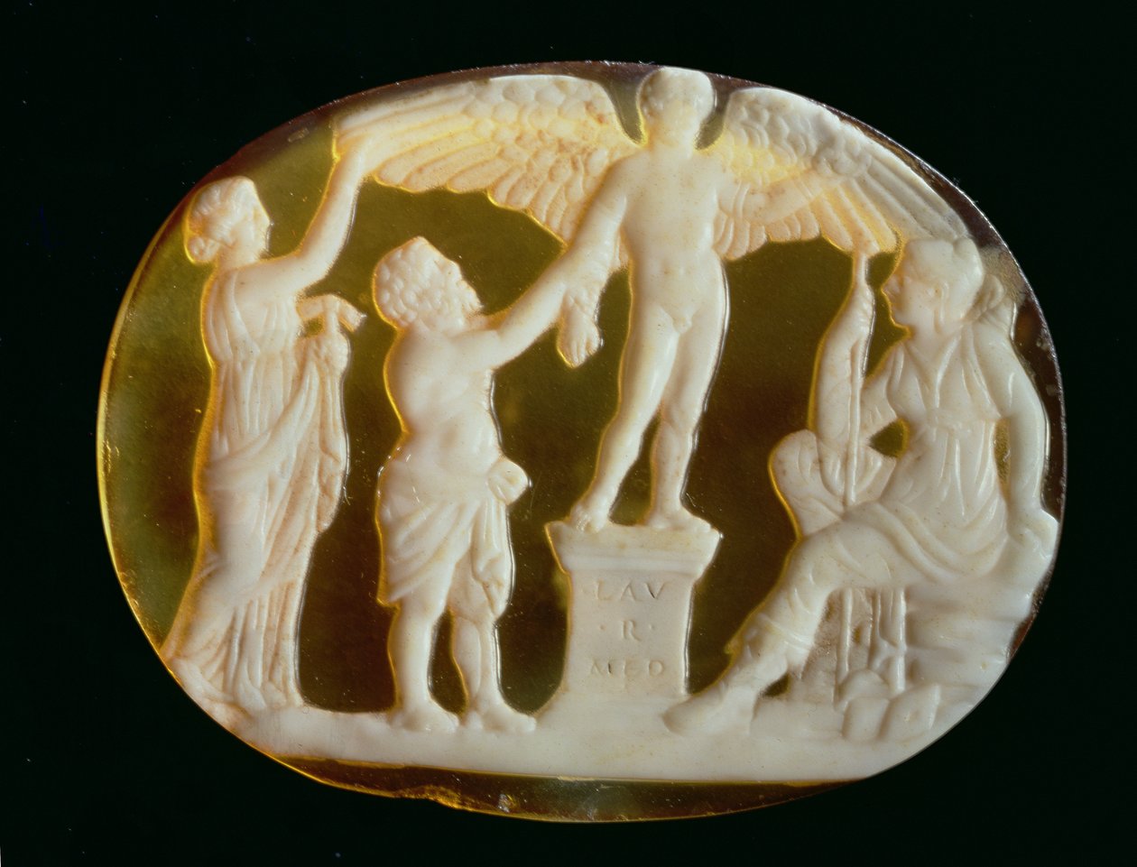 Kamee von Ikarus und Daedalus mit Persephone und Artemis von Unbekannt