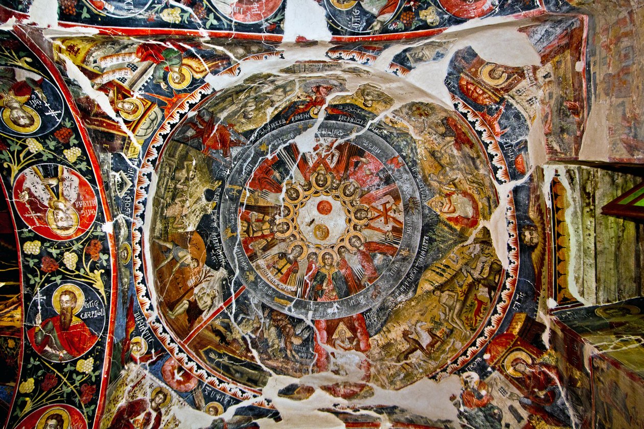 Decke der St. Marienkirche, Leusa, Albanien (Foto) von Unbekannt