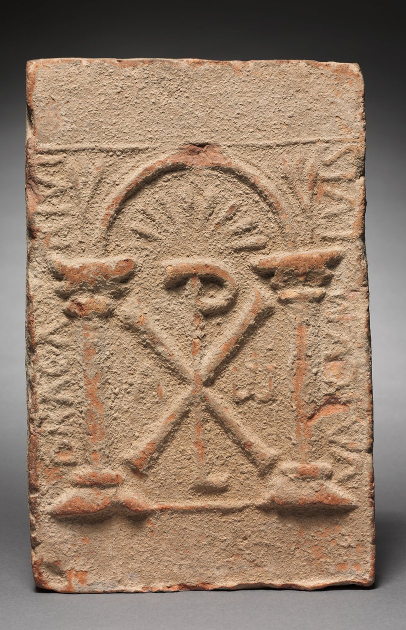 Kolumbarium Grabplakette mit dem Monogramm Christi, 500-800 von Unbekannt