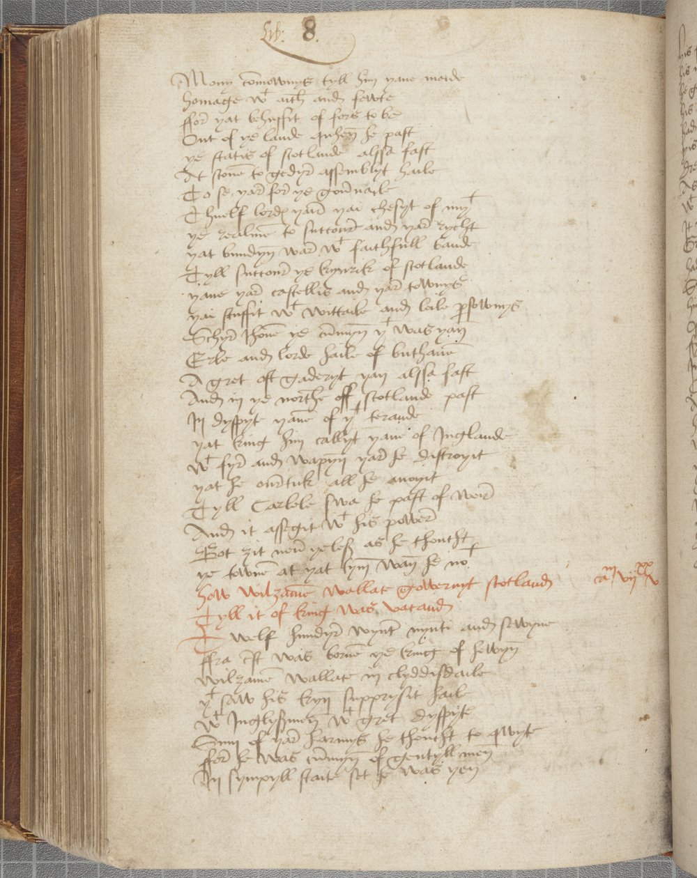 Kopie der Chronik von Andrew of Wyntoun, Fol 319 verso, ca. 1550 von Unbekannt