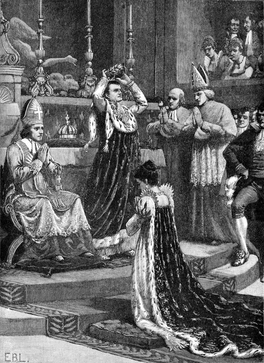 Krönung von Napoleon, Frankreich von Unbekannter Künstler