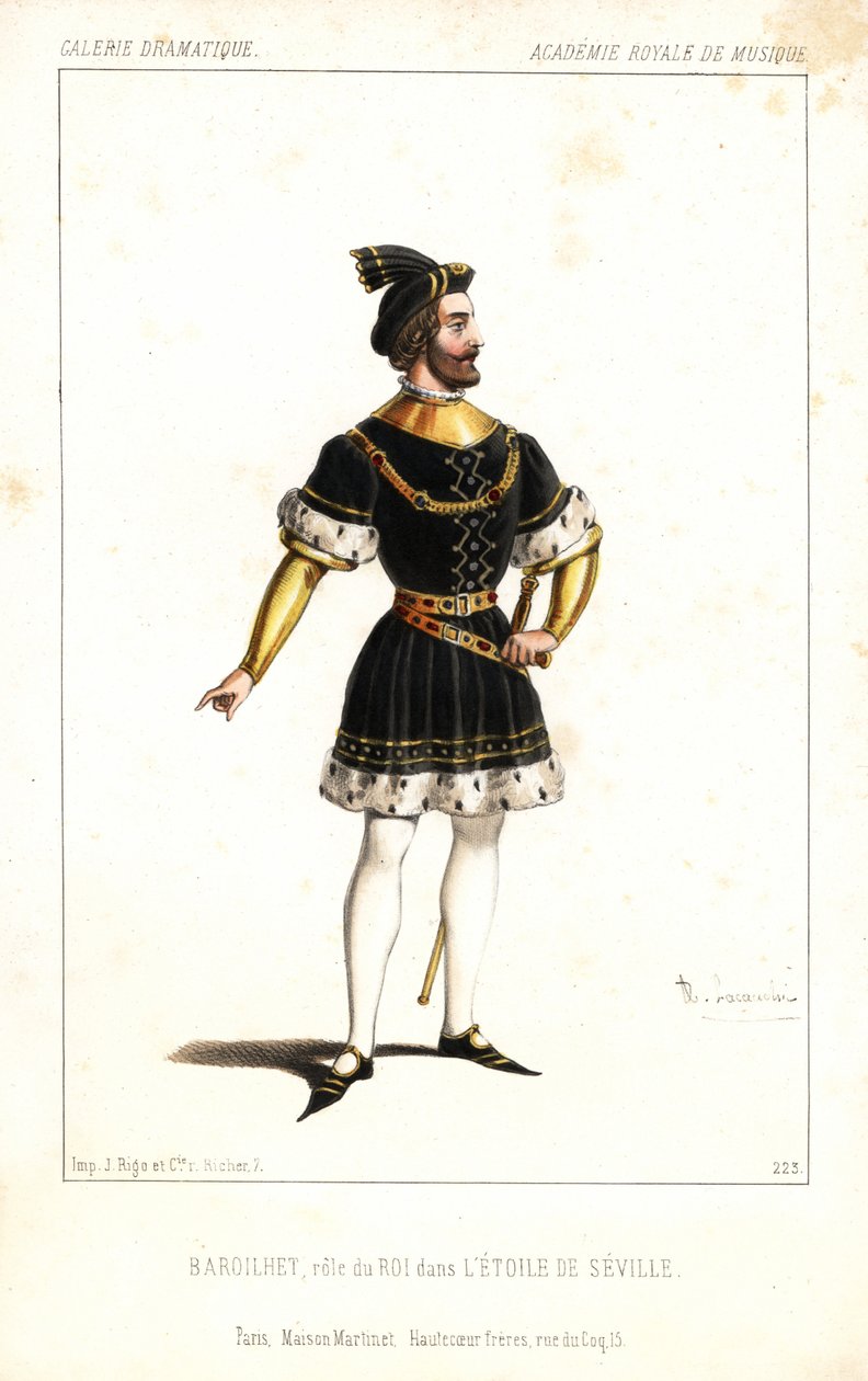 Englischer Bariton Paul-Bernard Barroilhet als der König in L