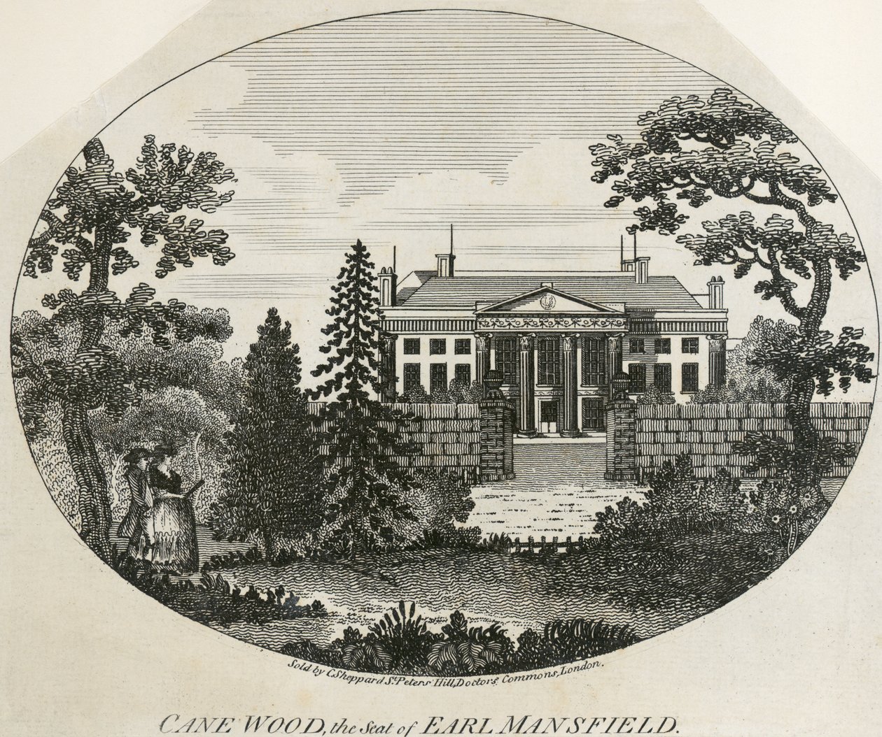 Gravur von Kenwood House von Unbekannter Künstler