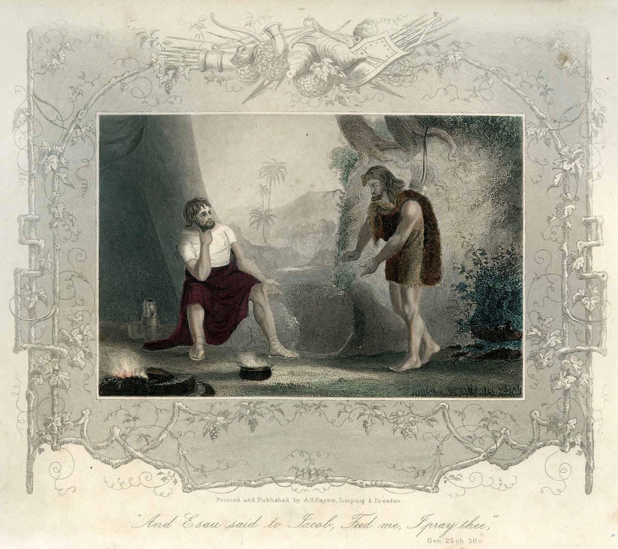 Esau bittet Jakob um Essen - Bibel von Unbekannter Künstler