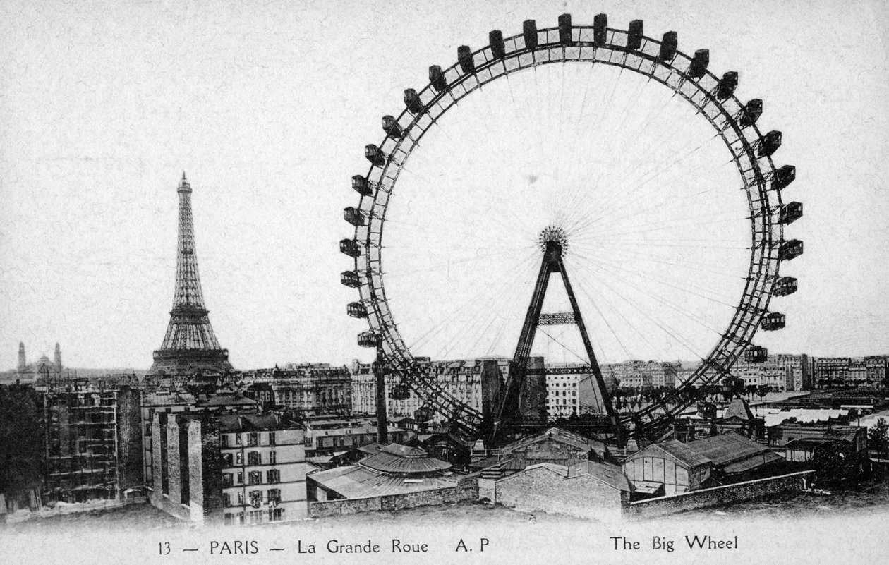 Riesenrad, Paris - Weltausstellung 1900 von Unbekannter Künstler