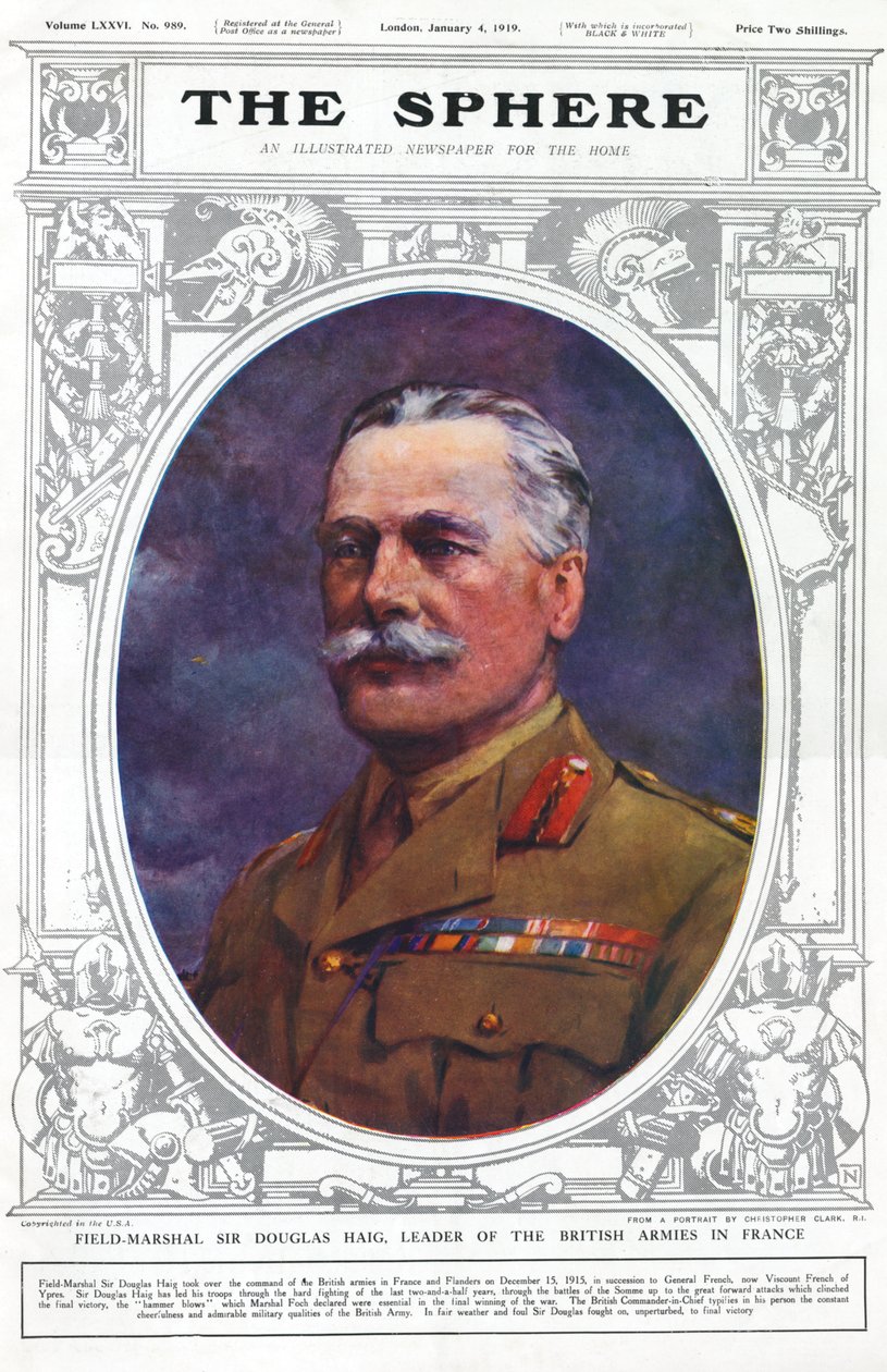 Feldmarschall Sir Douglas Haig, Führer der britischen Armeen in Frankreich von Unbekannter Künstler