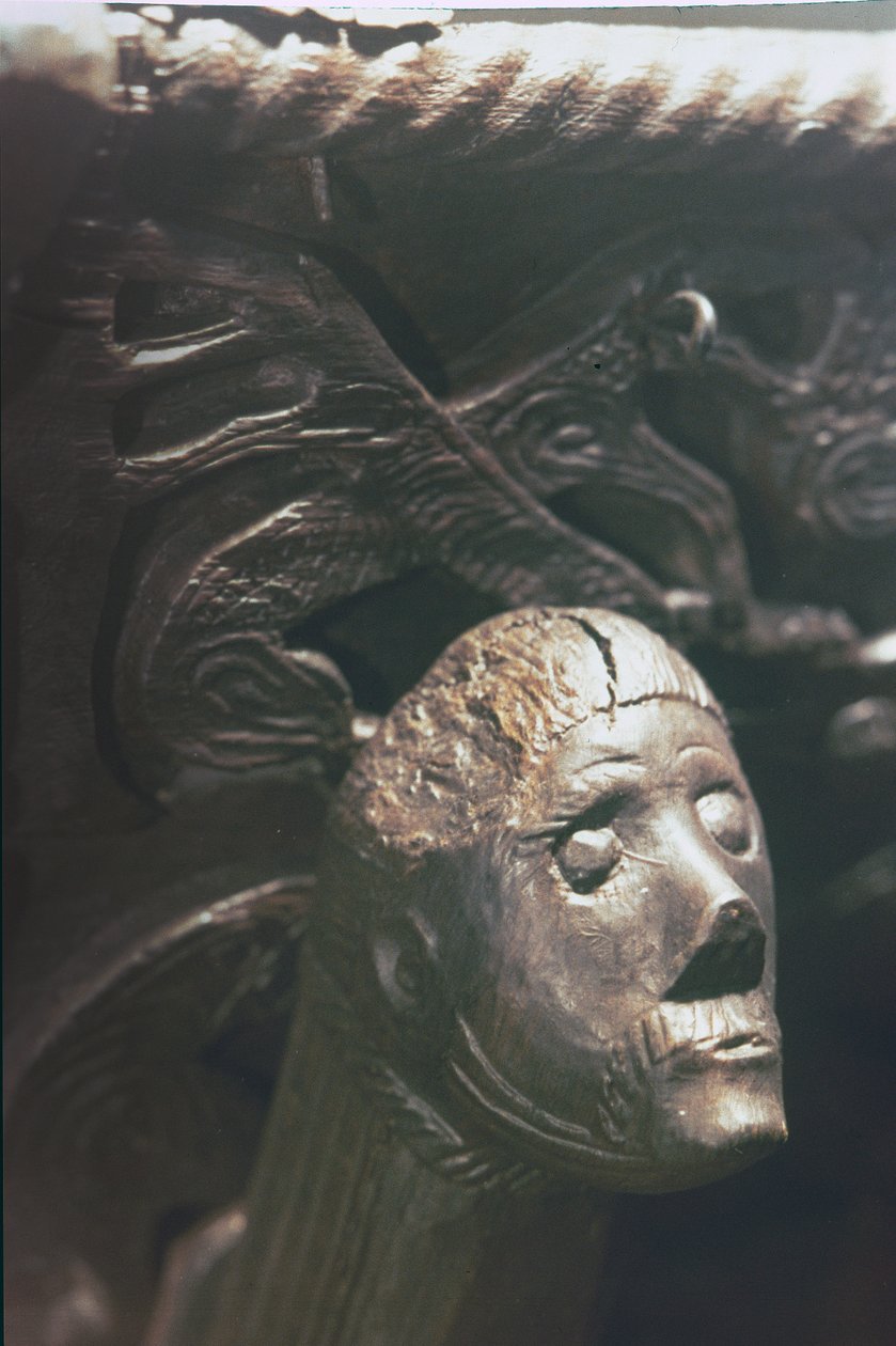 Galionsfigur eines Wikingerlangschiffs, 9. Jahrhundert von Unbekannt