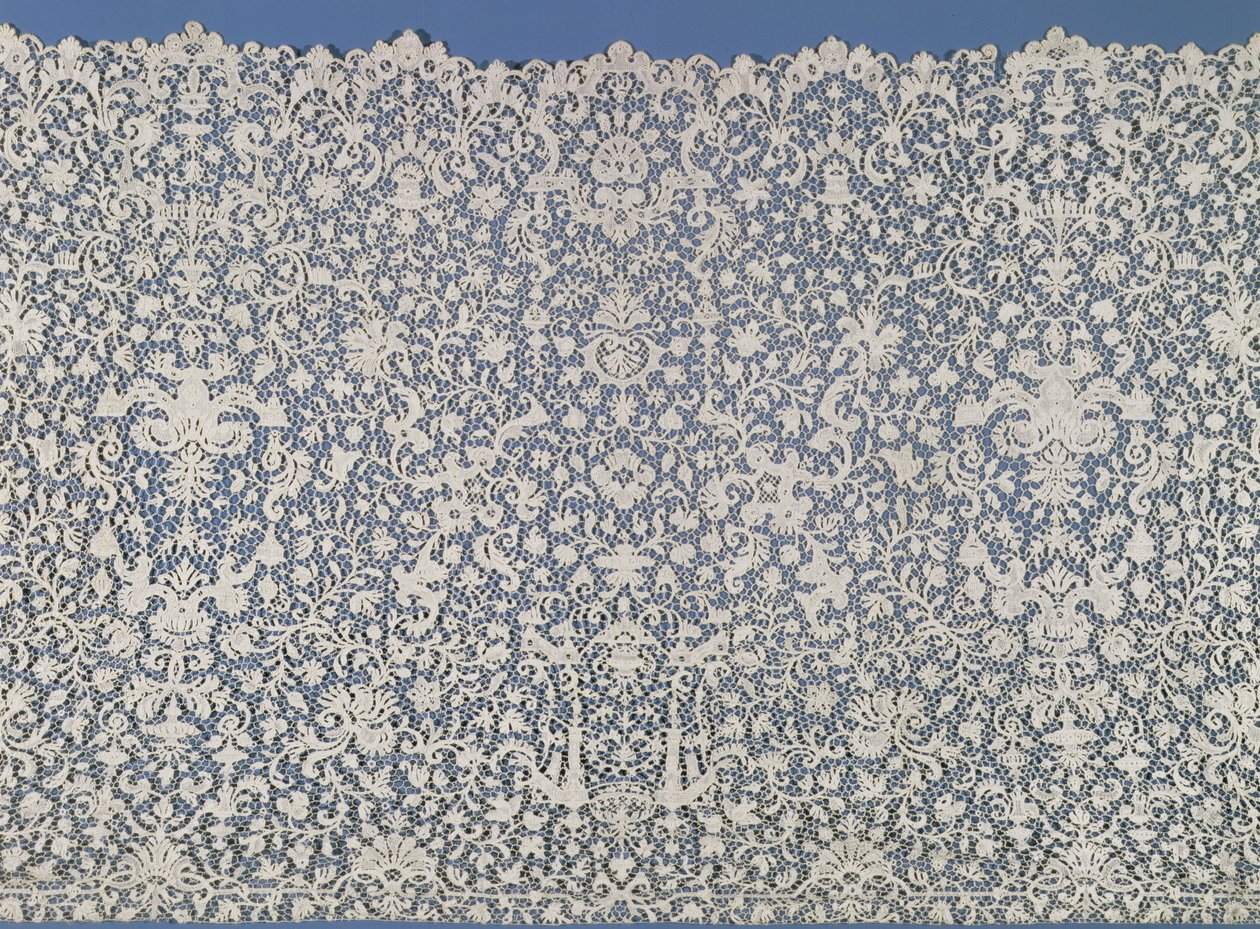 Volant aus Guipure-Spitze, Französisch, ca. 1700 von Unbekannt