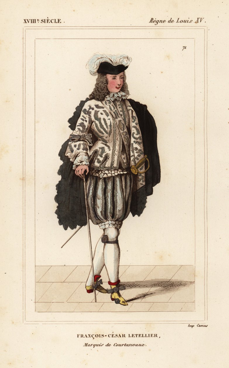 Francois-Cesar Letellier, Marquis de Courtanvaux, Wissenschaftler und Soldat, Mitglied der Akademie der Wissenschaften von Unbekannter Künstler