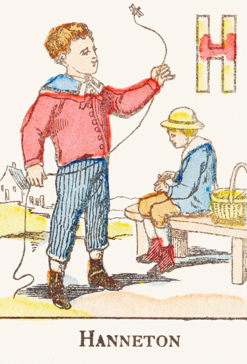 H : Maikäfer - Gravur aus Alphabet der Spiele, um 1890 von Unbekannt