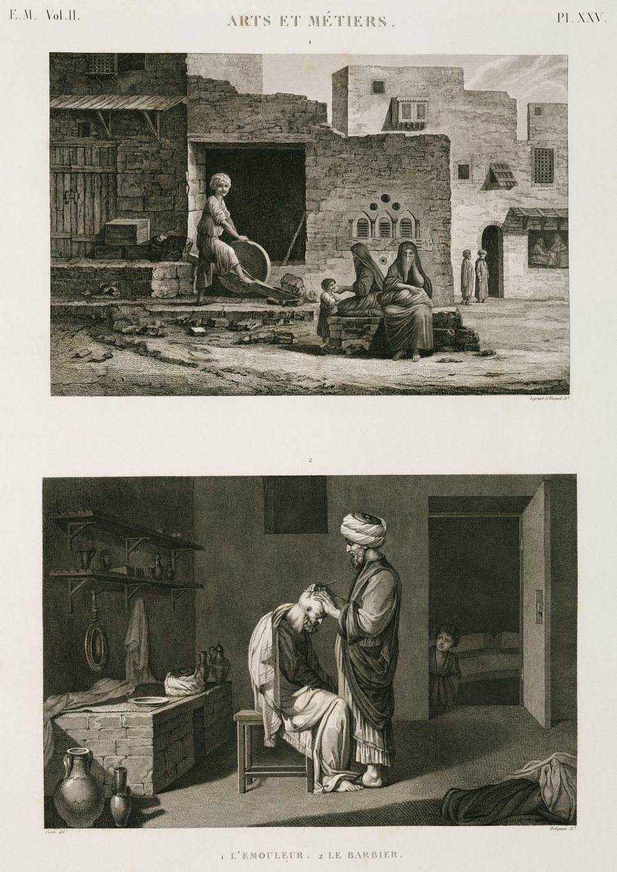 Eisenwaren & Eisenwarenhändler, Messerschleifer und Friseur, Ägypten, ca. 1798 von Unbekannt