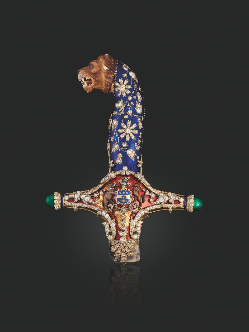 Griff des Staatsschwertes von Maharaja Jagatjit Singh von Kapurthala, ca. 1900 von Unbekannt